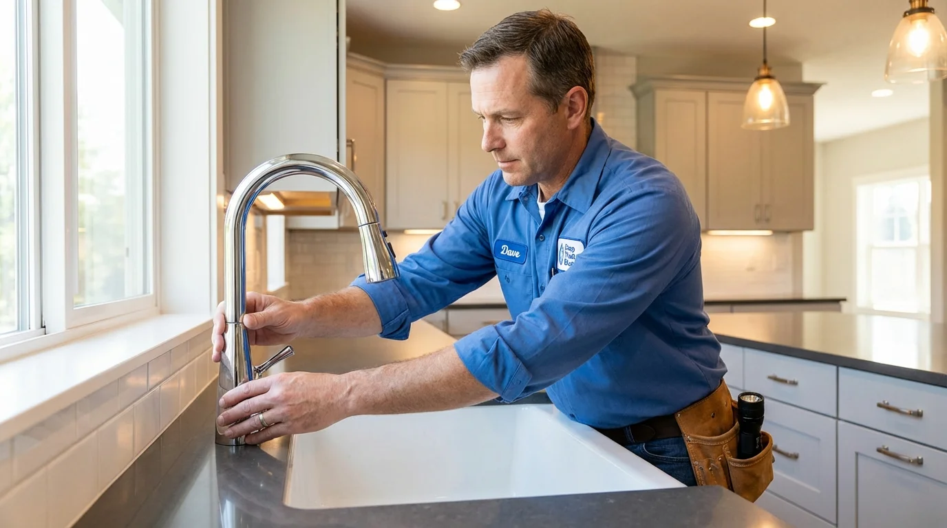Kitchen faucet installation by Johns Plumbing LLC in Grapeland