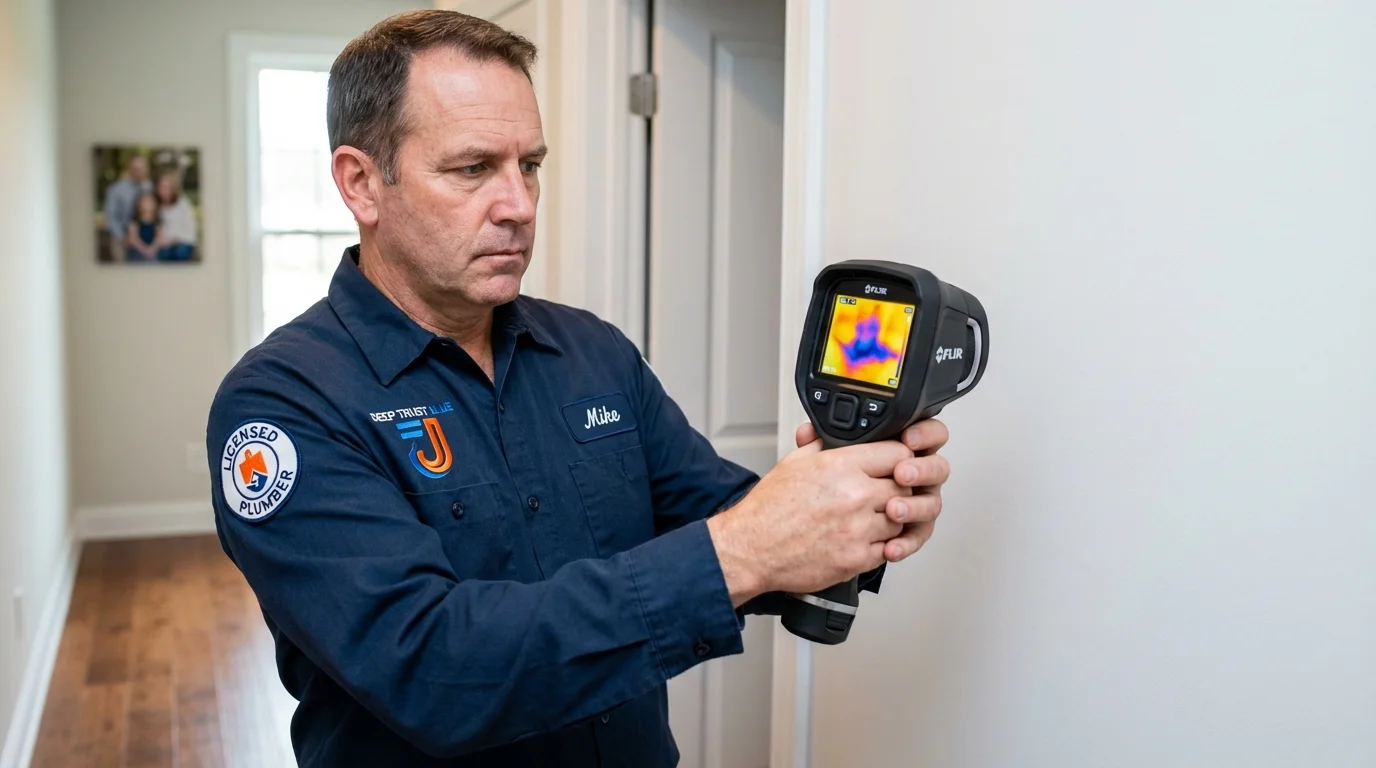 Thermal imaging leak detection by Johns Plumbing LLC in Grapeland